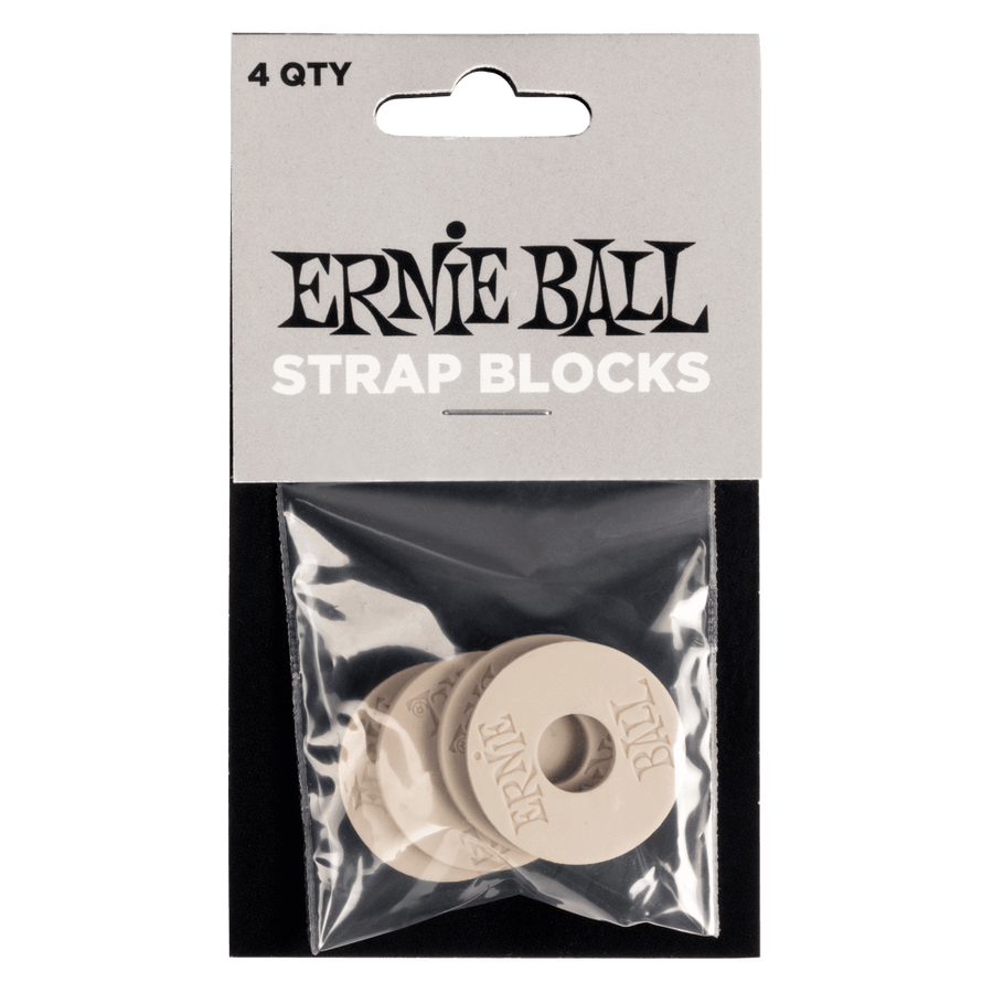 Ernie Ball Strap Blocks - Gray - 4 Pack