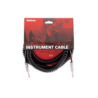 D'Addario 30ft Coiled Instrument Cable