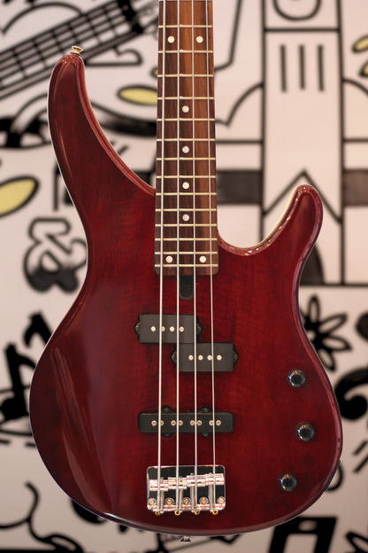 Yamaha TRBX174EW Exotic Wood 4-String Bass - Root Beer