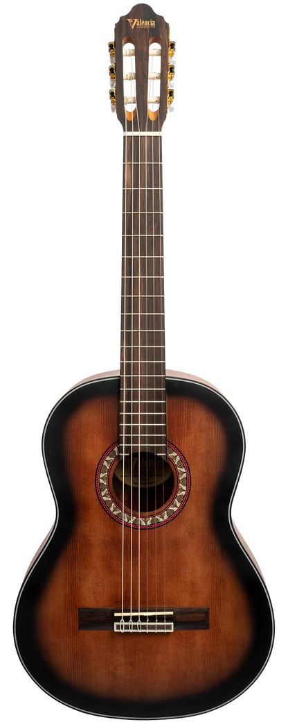 Valencia VC404 4/4 Classical Guitar - Historic Sunburst
