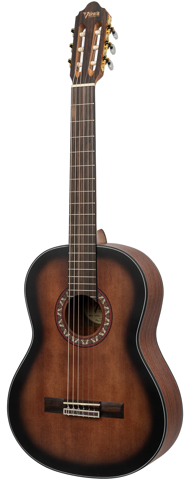 Valencia VC404 4/4 Classical Guitar - Historic Sunburst
