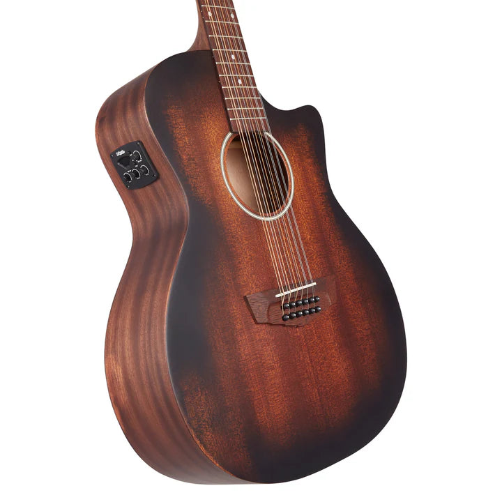 D'Angelico PREMIER FULTON Series 12-String Acoustic Electric Guitar - Aged Mahogany