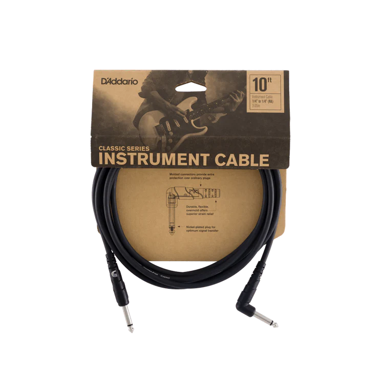 D'Addario Classic Series Right Angle Instrument Cables