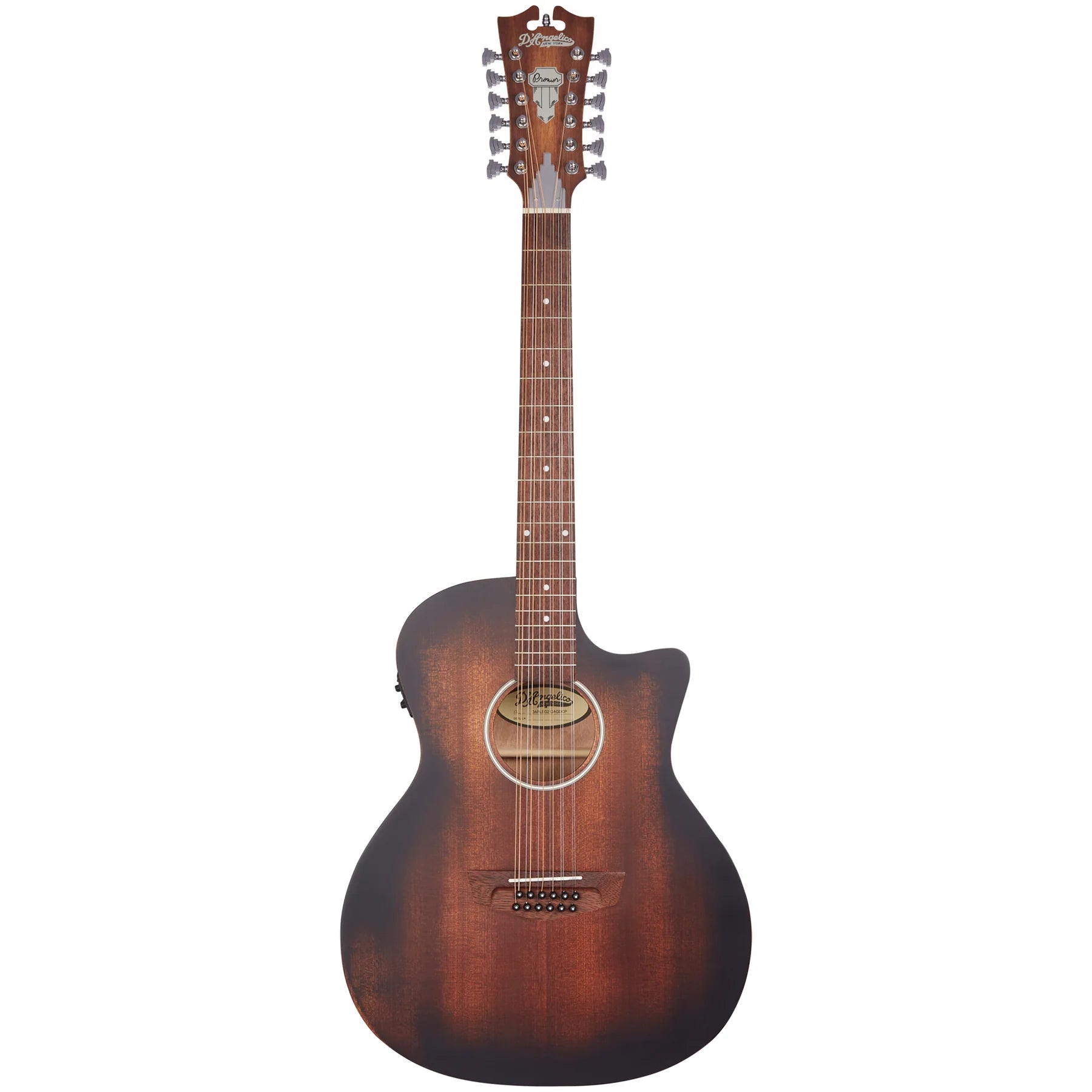 D'Angelico PREMIER FULTON Series 12-String Acoustic Electric Guitar - Aged Mahogany