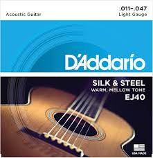 D'Addario EJ40 Silk & Steel Acoustic Guitar Strings, Light