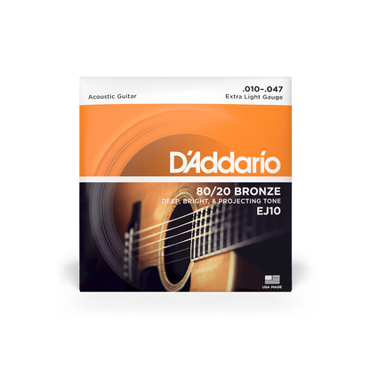 D'Addario 80/20 Bronze Acoustic Guitar Strings | All Gauges