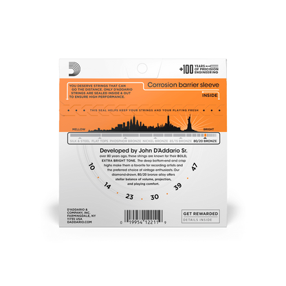 D'Addario 80/20 Bronze Acoustic Guitar Strings | All Gauges