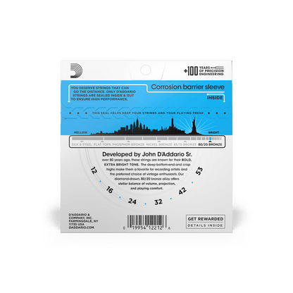 D'Addario 80/20 Bronze Acoustic Guitar Strings | All Gauges