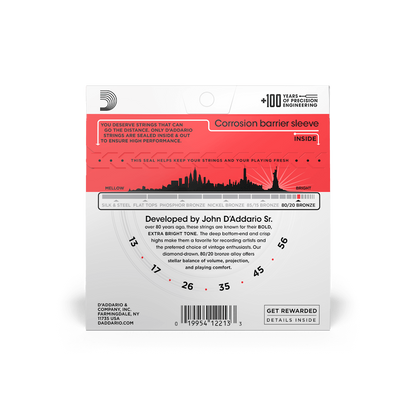 D'Addario 80/20 Bronze Acoustic Guitar Strings | All Gauges