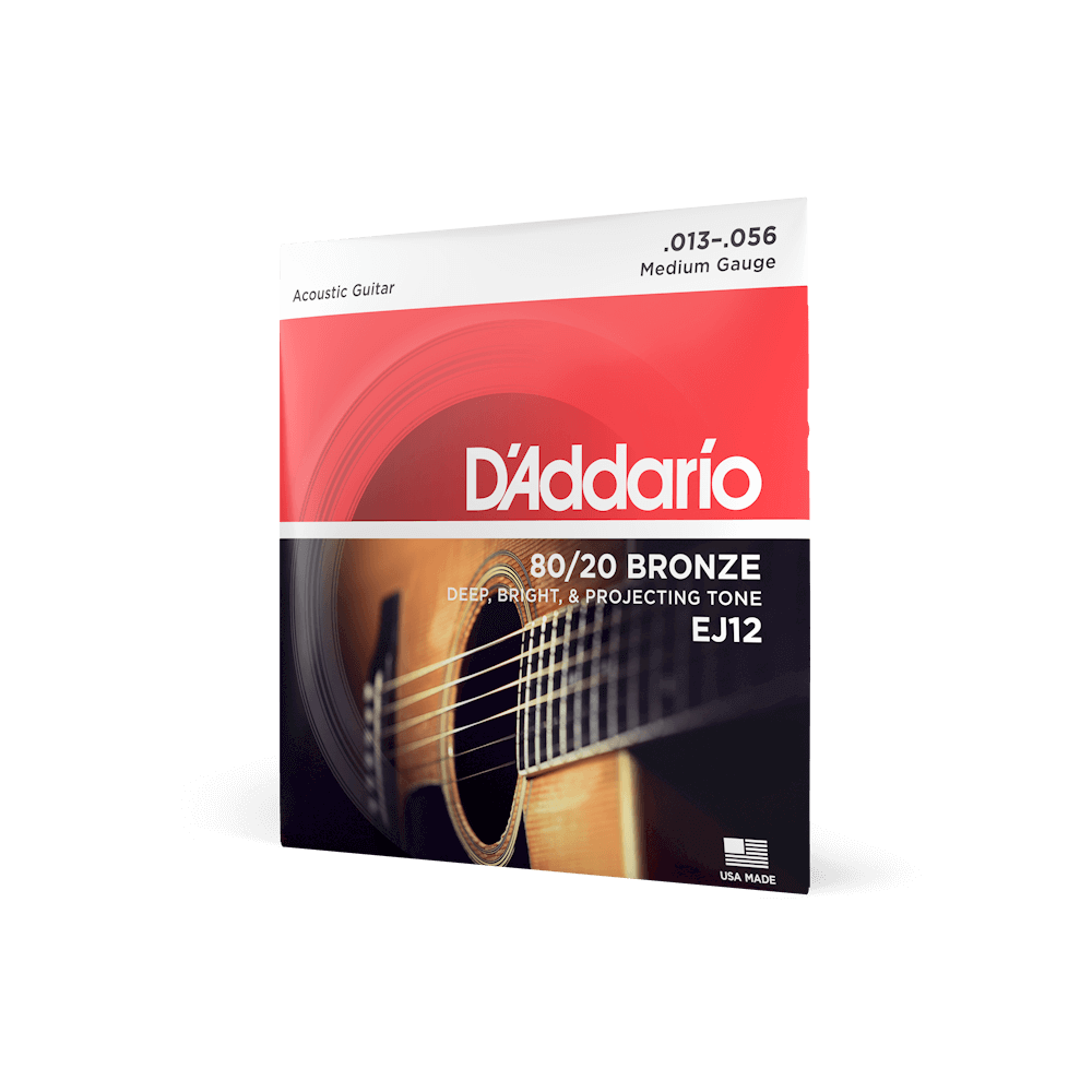 Cordes de guitare acoustique D'Addario 80/20 Bronze | Tous tirants