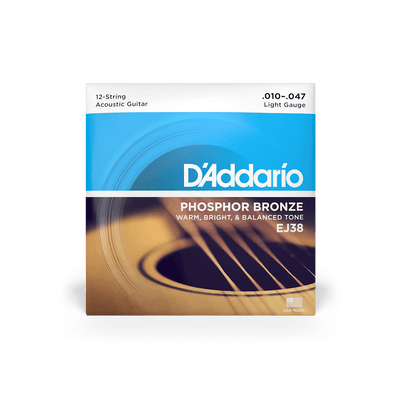 D'Addario 12-String Acoustic Guitar Strings - Light