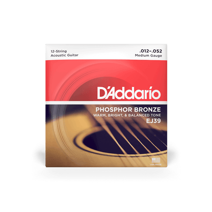 D'Addario 12-String Acoustic Guitar Strings - Medium