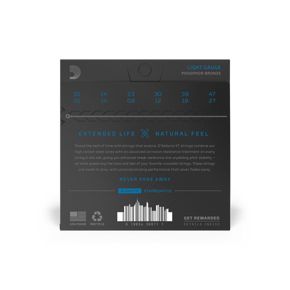 XT Light Coated 12-String Acoustic Guitar Strings | 10-47