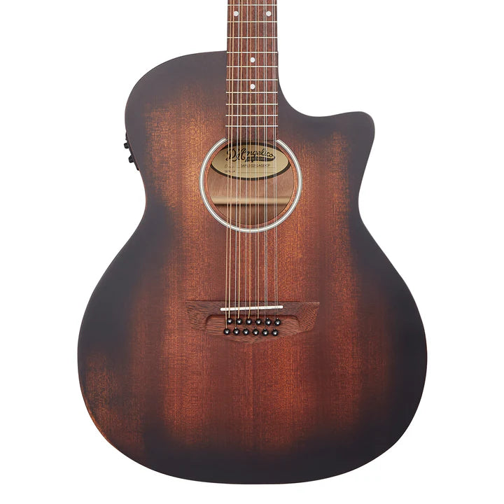 D'Angelico PREMIER FULTON Series 12-String Acoustic Electric Guitar - Aged Mahogany