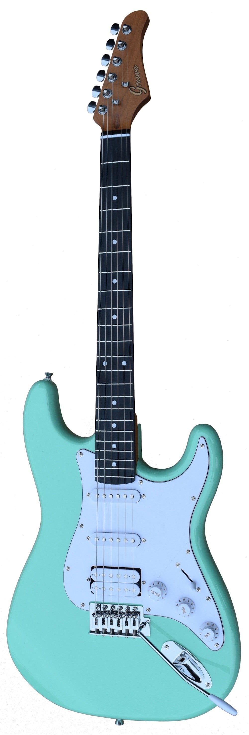 Groove SSH5024 Strat-Style Electric Guitar With Roasted Neck - Green Finish