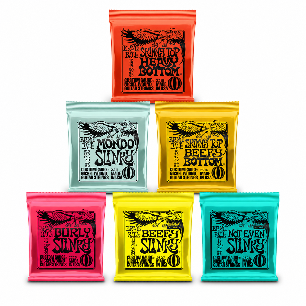 Ernie Ball Slinky Nickel Wound Electric Guitar Strings - Heavy Gauges