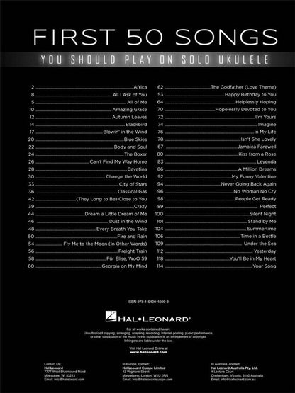 First 50 Songs You Should Play on Solo Ukulele