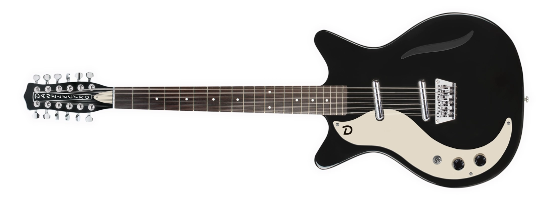 Danelectro D5912VL | Black | Left Handed Electric Guitar