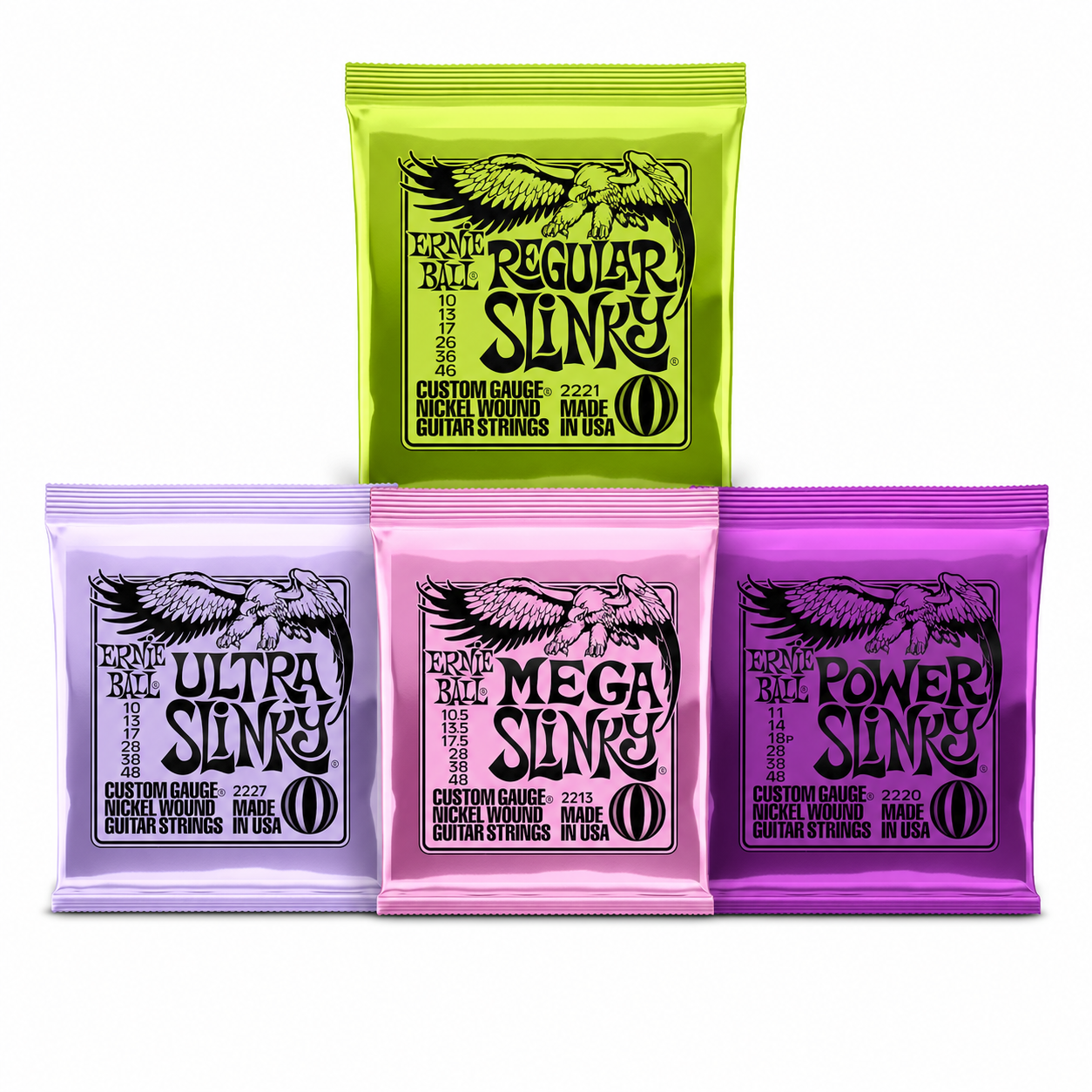 Ernie Ball Slinky Nickel Wound Electric Guitar Strings - Regular Gauges
