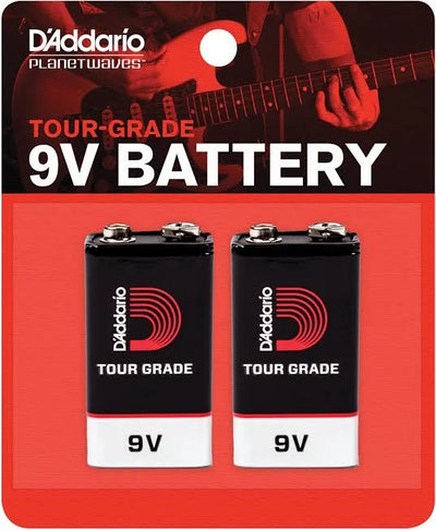 D'Addario Tour Grade 9V Batteries ( 2 Pack)