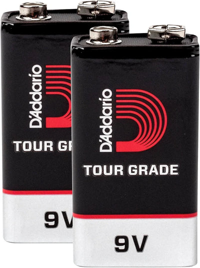 D'Addario Tour Grade 9V Batteries ( 2 Pack)