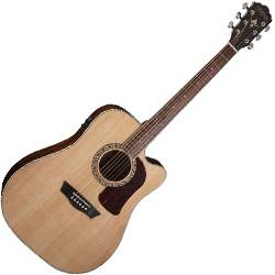 Washburn HD10SCE-O Heritage 10 Series 6 String RH Acoustic Electric Guitar in Natural hd-10-sce-o