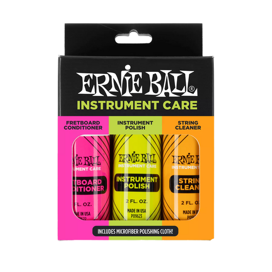 Ernie Ball Instrument Care 3-Pack with Microfiber Cloth
