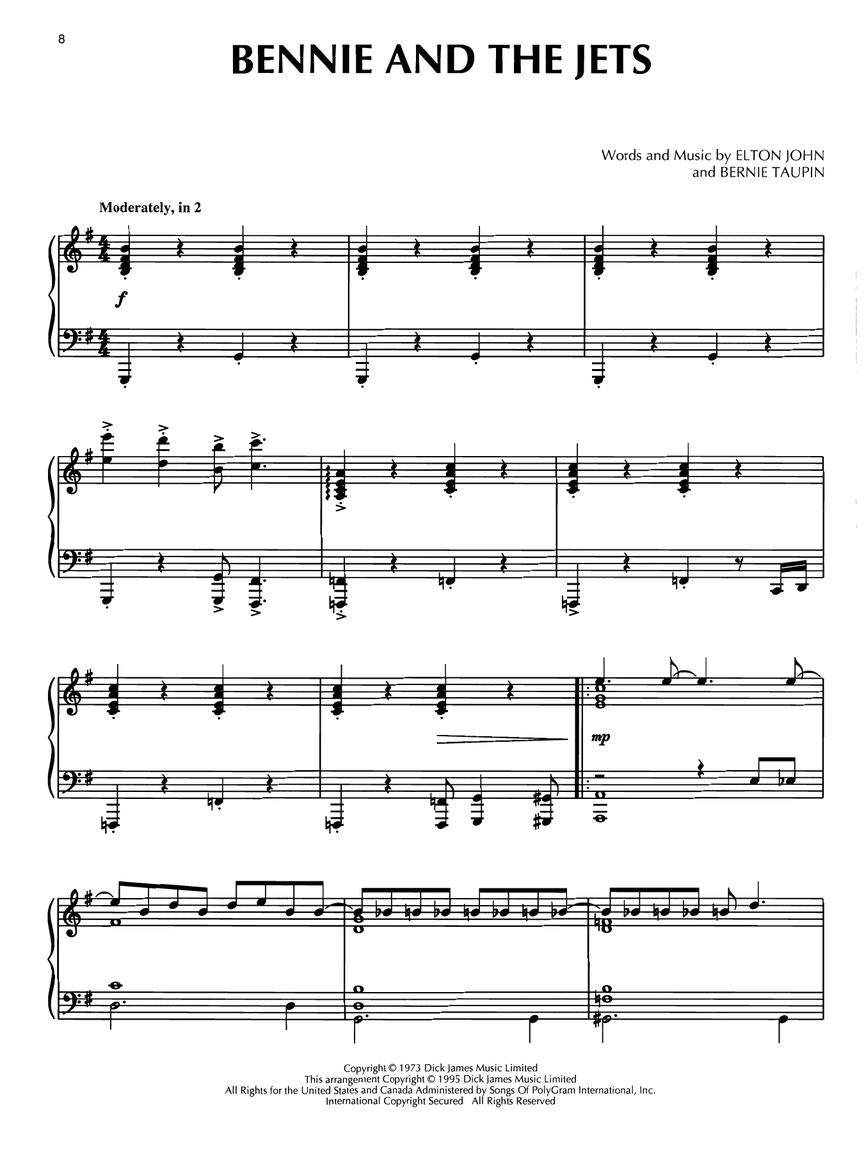 The Elton John collection piano solo