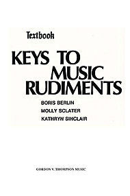 Keys to Music Rudiments - Textbook - Canada