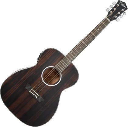 Washburn Deep Forest Ebony Folk Acoustic Electric Guitar - Striped Ebony