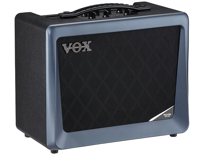 A Vox VX50 GTV modeling combo amplifier, featuring a black and gray color scheme with the Vox logo on the front.