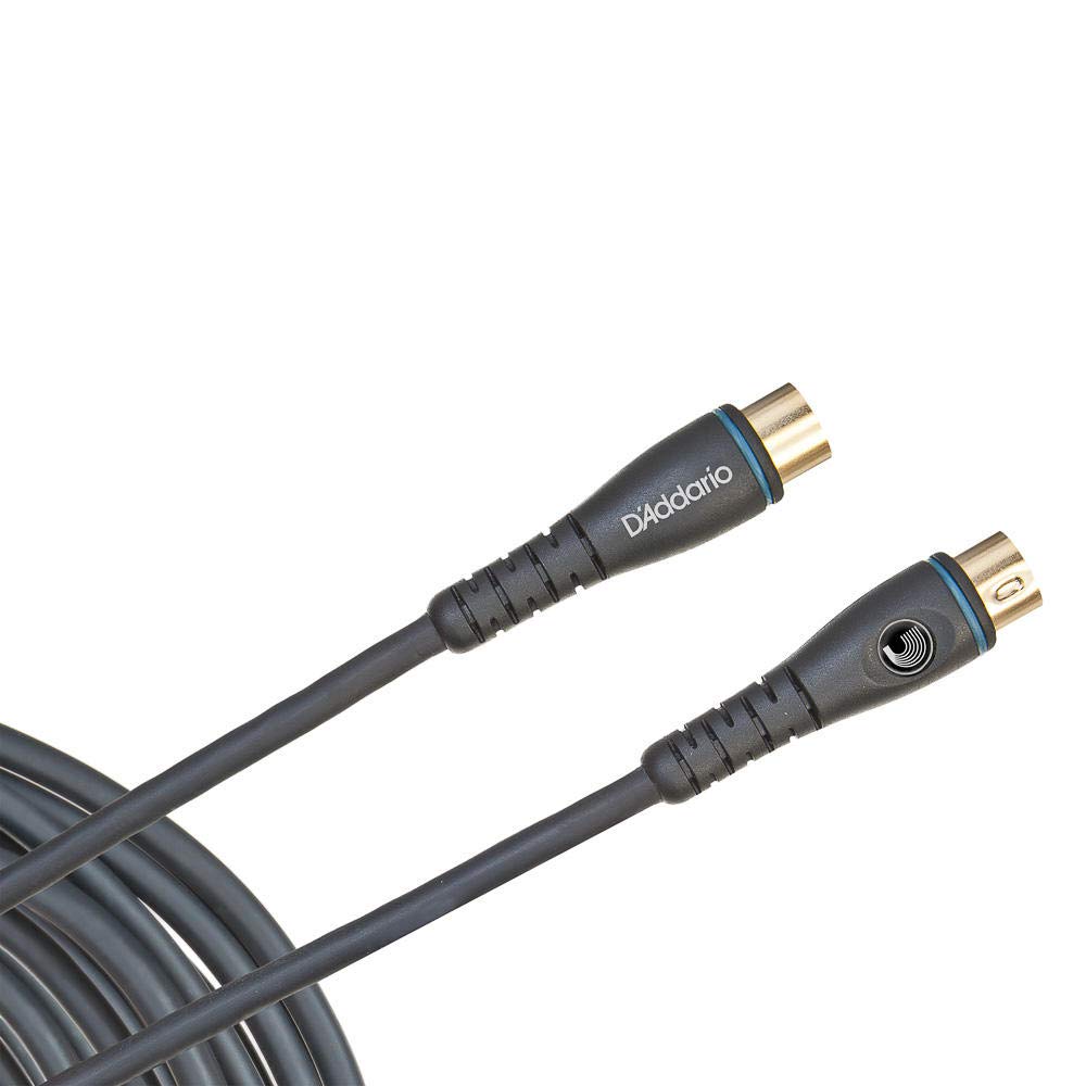 D'ADDARIO CUSTOM SERIES MIDI CABLE, 10 FEET, BLACK