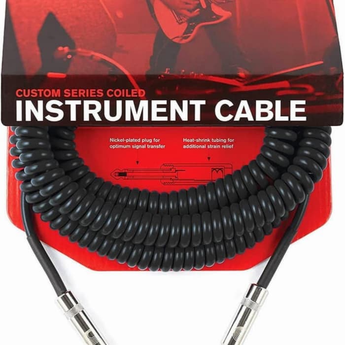 D'Addario 30ft Coiled Instrument Cable