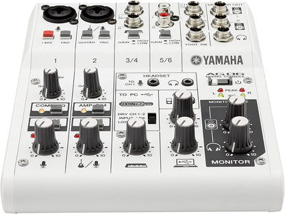 Yamaha AG06 6-Channel Mixer - White