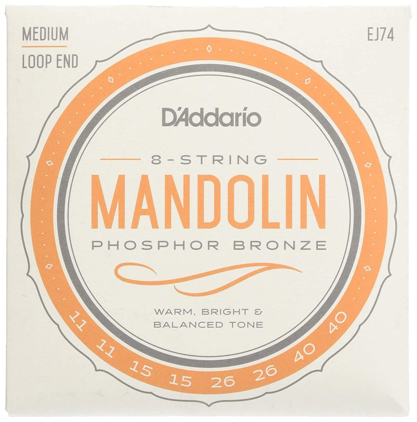 D'Addario EJ74 - Mandolin Phosphor Bronze Medium 11-40