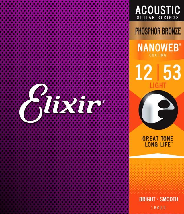 Elixir Nanoweb Phosphor Bronze Acoustic Strings