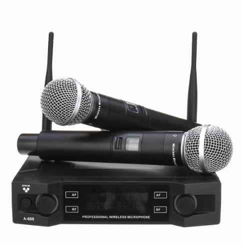 Electric Lifestyles A-666 Wireless Microphone System (Dual Mic Set)