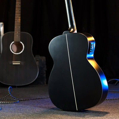 Washburn Deep Forest Ebony Folk Acoustic Electric Guitar - Striped Ebony