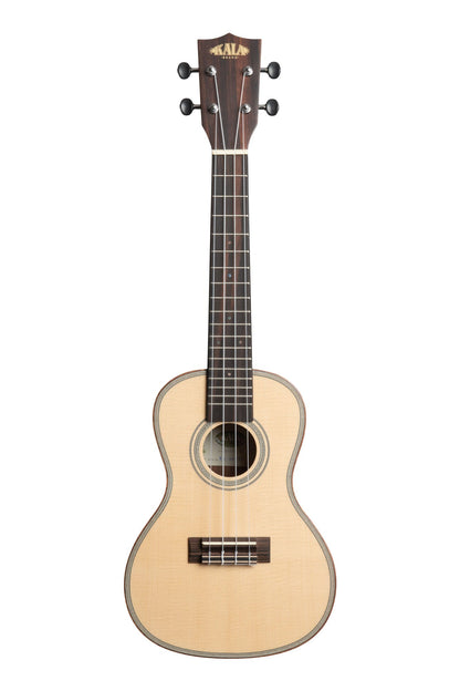 kala KA-SSEBY-C Solid Spruce Top Striped Ebony Concert Ukulele