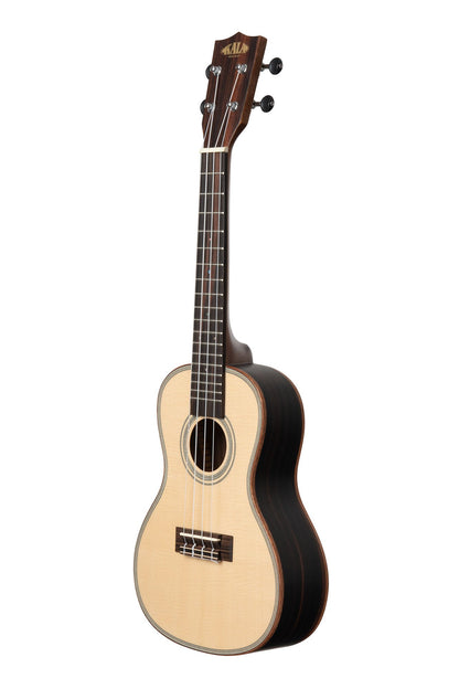 kala KA-SSEBY-C Solid Spruce Top Striped Ebony Concert Ukulele