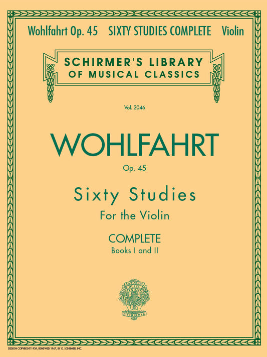 Wohlfahrt - 60 Studies, Op. 45 Complete Books 1,2 (Violin)