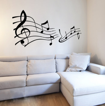Music Stave Swirl Wall Sticker - Canada