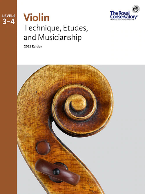RCM Violin Technique, Etudes, and Musicianship 2021 Edition, Levels 3-4 - Book