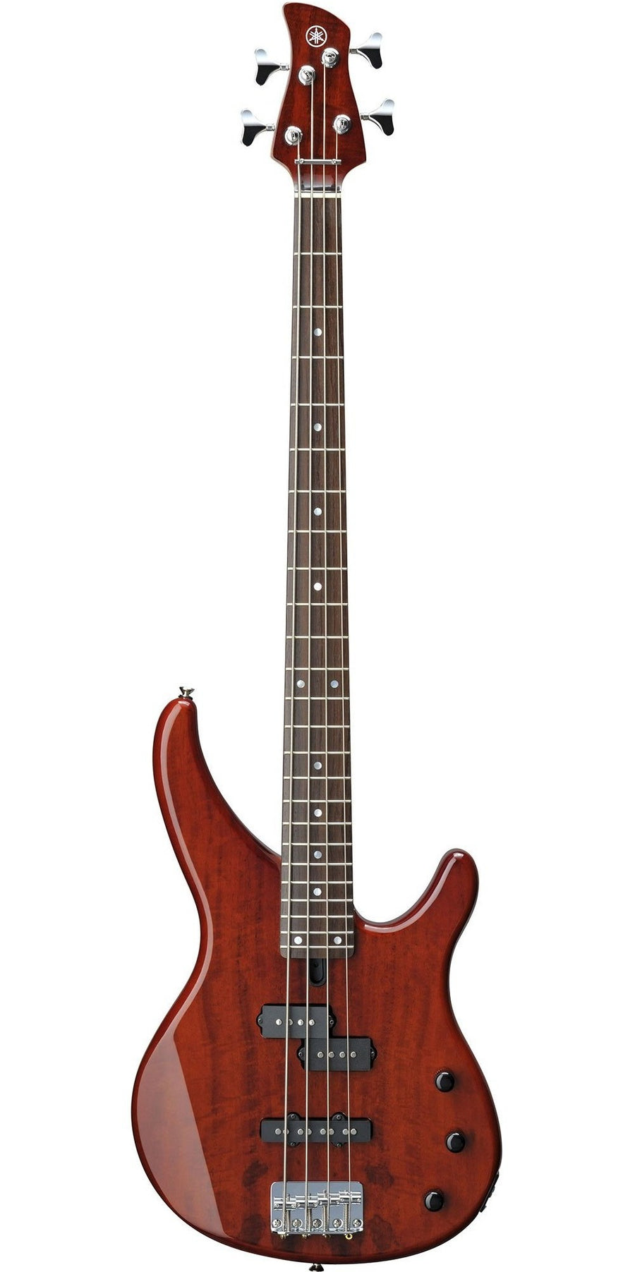 Yamaha TRBX174EW Exotic Wood 4-String Bass - Root Beer