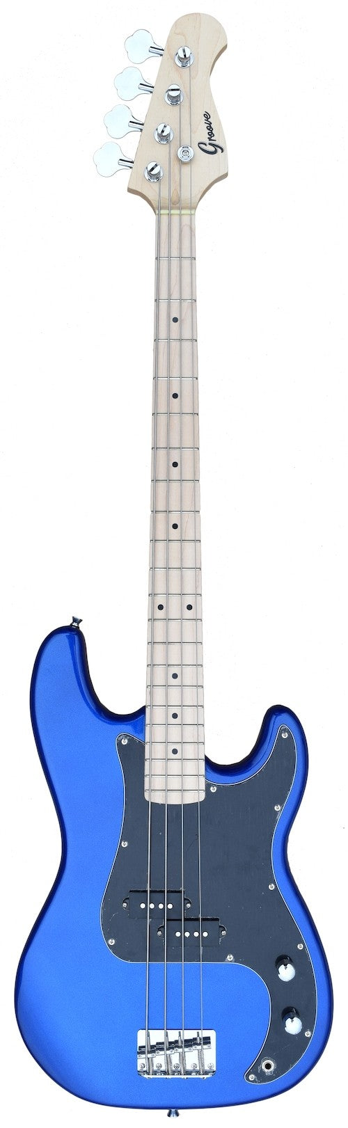 Groove Precision Bass Guitar - Midnight Blue, Pink, and Black