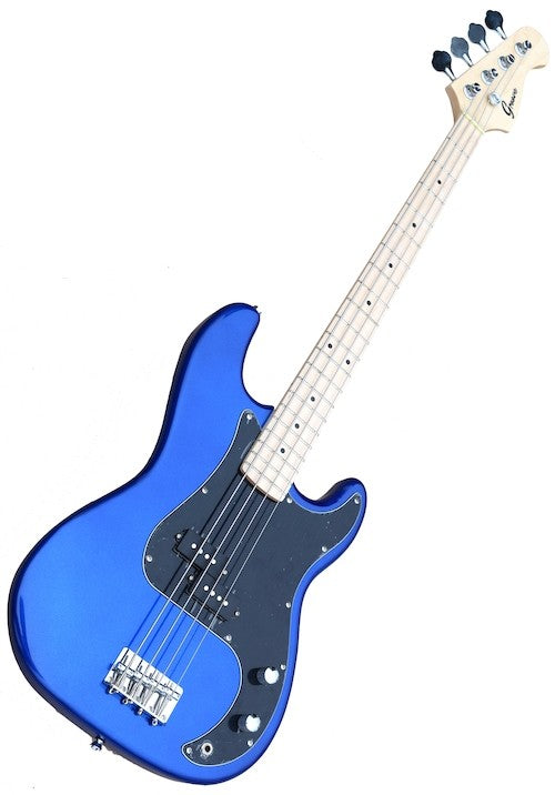 Groove Precision Bass Guitar - Midnight Blue, Pink, and Black