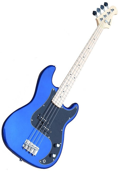 Groove Precision Bass Guitar - Midnight Blue, Pink, and Black
