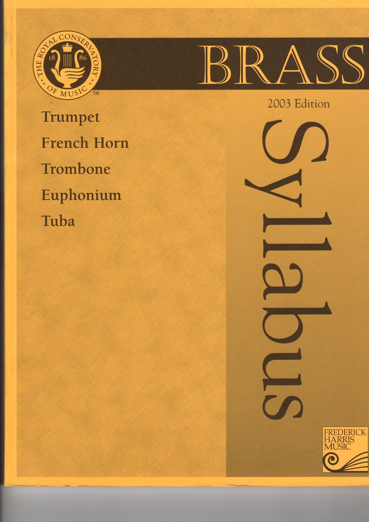RCM Brass Syllabus - 2003 Edition - Canada