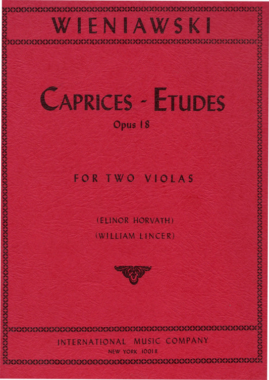 Henri Wieniawski - Etudes-Caprices, Opus 18 (2 Violas) - Canada