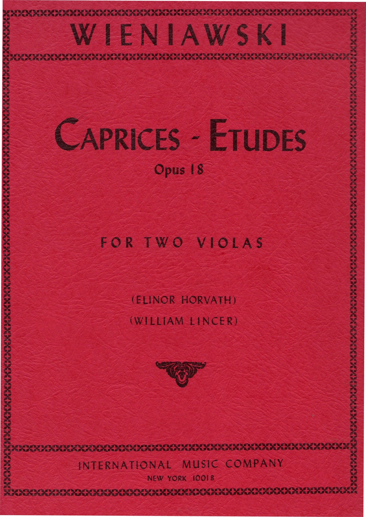 Henri Wieniawski - Etudes-Caprices, Opus 18 (2 Violas) - Canada